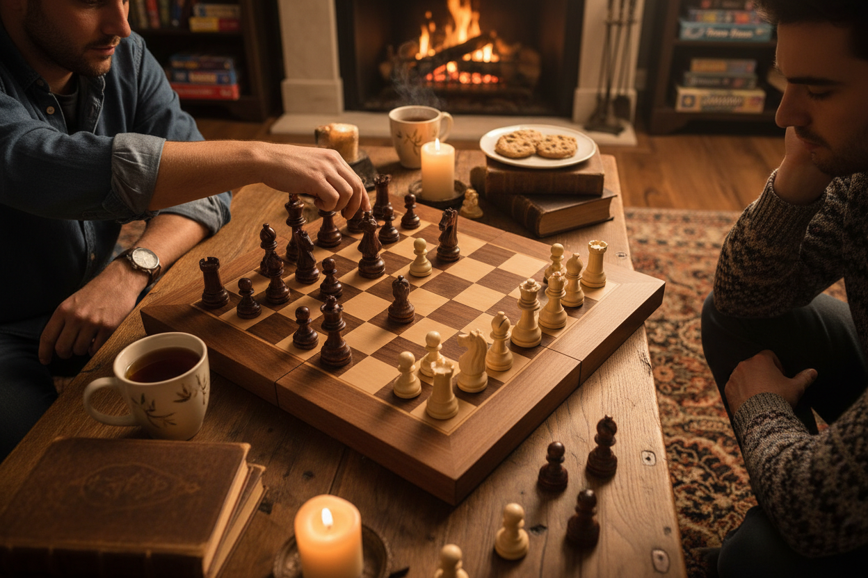 2 persons playing chess